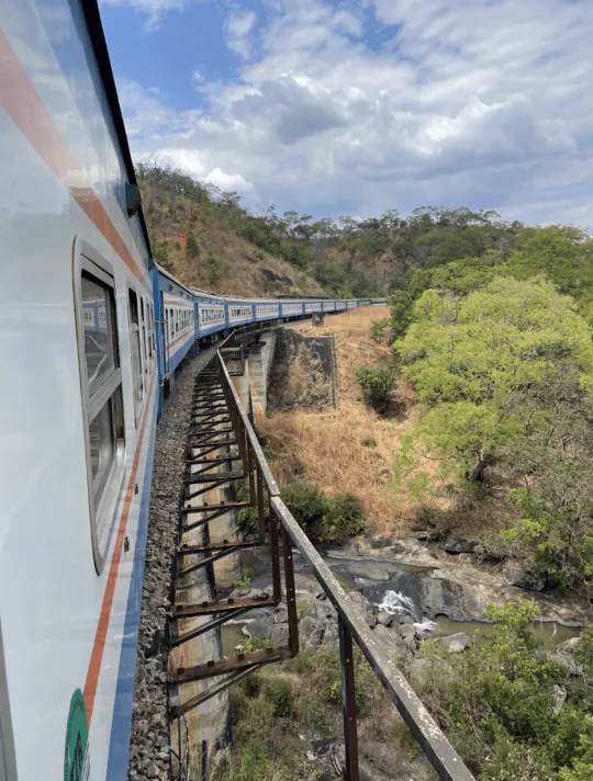 Vistas desde el tren Tazara